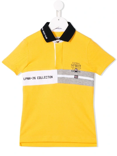 Lapin House Kids' Logo Polo Shirt In Yellow