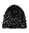 SAINT LAURENT CRYSTAL-EMBELLISHED CROCHET HAT,15292740