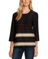 VINCE CAMUTO LINEAR PLAINS STRIPED TOP