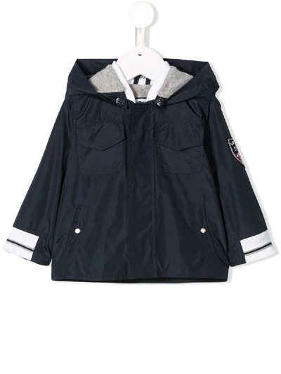 Lapin House Babies' Hooded Zipped-up Jacket In Blue