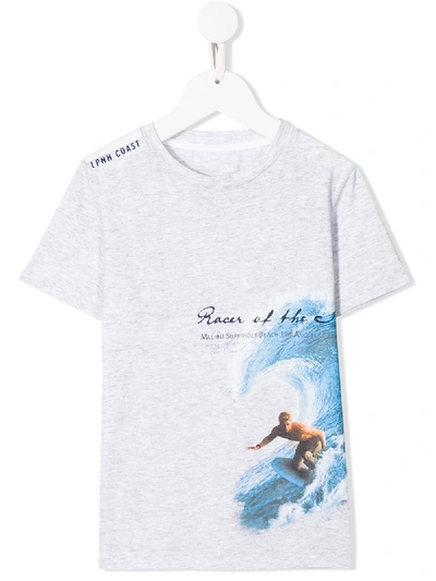 Lapin House Kids' Surf Print T-shirt In Grey