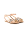Brunello Cucinelli Caged Open Toe Sandals In Neutrals