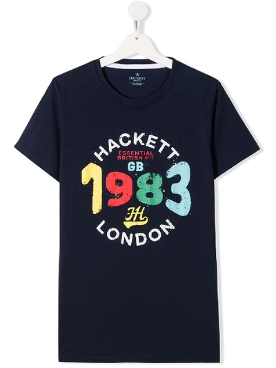 Hackett Teen 1983 T-shirt In Blue