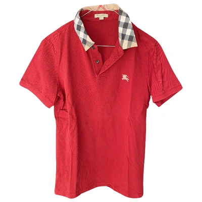 Pre-owned Burberry Polo Shirt In Red