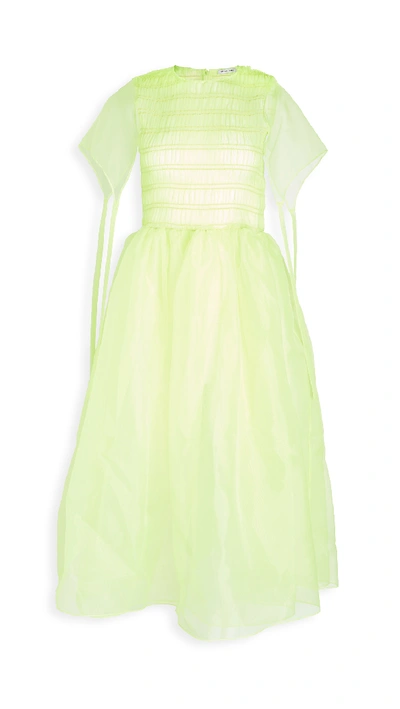 Sandy Liang Greg Dress In Neon Yellow