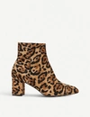 LK BENNETT Jette leopard-print calf hair boots