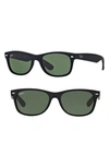 Ray Ban Standard New Wayfarer 55mm Sunglasses In Black