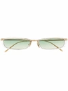 LINDA FARROW LINDA FARROW WOMEN'S GOLD ACETATE SUNGLASSES,LFL838C9 56