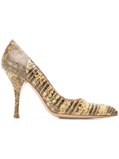 Pre-owned Prada 1990's High Pumps In Neutrals