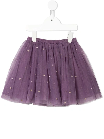 Velveteen Kids' Jemima Embellished Tutu Skirt In Purple