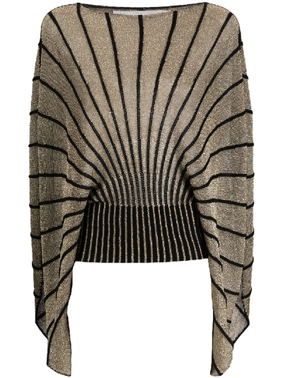 Stella Mccartney Cape-style Knitted Top In Gold