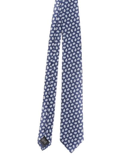 Ermenegildo Zegna 8.5cm Paisley-print Silk Tie In Blue