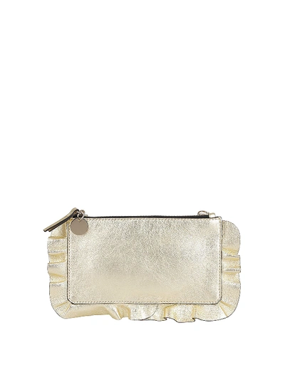 Red Valentino Rock Ruffles Gold tone Clutch ModeSens