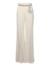 ELISABETTA FRANCHI CHAIN DETAILED PALAZZO TROUSERS