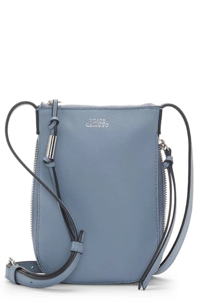 Vince Camuto Kenzy Leather Phone Crossbody Bag In Serenity Blue