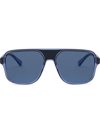 Dolce & Gabbana Step Injection Aviator-frame Sunglasses In Blue
