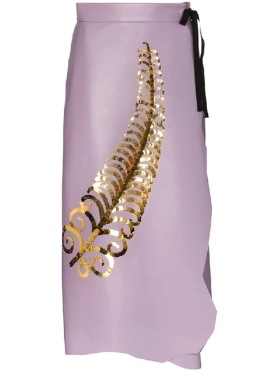 Prada 蕨形裹身半身裙 In Purple