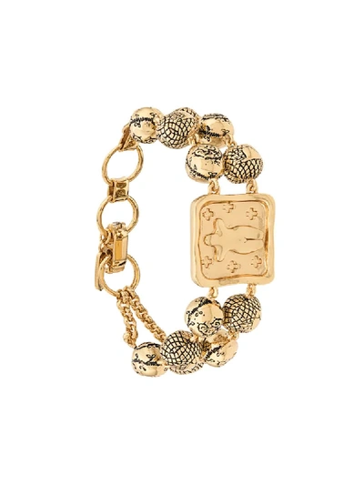 Chloé Emoji Squared Medallion Bracelet In Gold