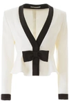 ALESSANDRA RICH ALESSANDRA RICH BOW PEPLUM JACKET