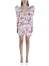 ALESSANDRA RICH ALESSANDRA RICH FLORAL PUFF SLEEVE DRESS