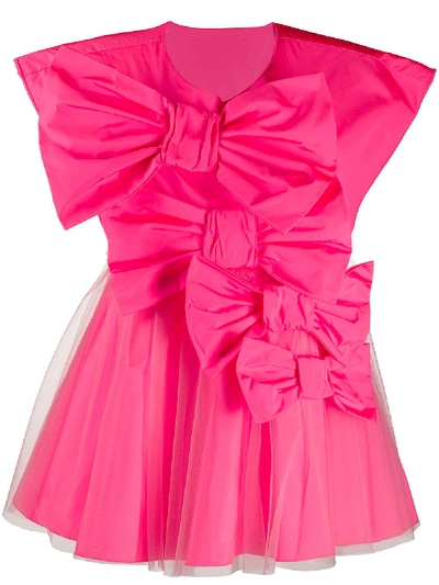 Viktor & Rolf So Many Bows Tulle Overlay Blouse In Pink