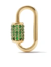 AS29 18K YELLOW GOLD TSAVORITE MEDIUM OVAL CARABINER