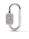 AS29 18KT WHITE GOLD DIAMOND OVAL CARABINER