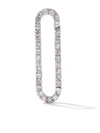AS29 18KT WHITE GOLD PAVE DIAMOND LONG OVAL CARABINER