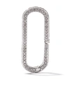 AS29 18K WHITE GOLD PAVE DIAMOND OVAL CARABINER