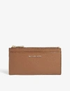 Michael Michael Kors Pebbled-effect Leather Wallet In Brown