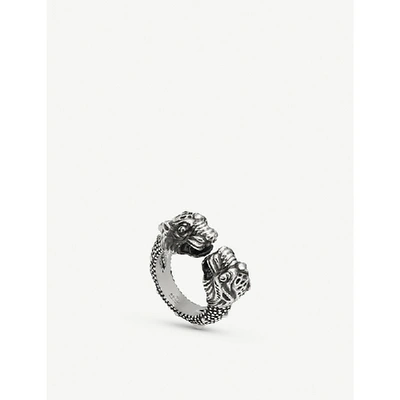 Gucci Garden Tiger Sterling Silver Ring In Undefined