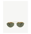 ALAIN MIKLI ELICOT HAVANA OVAL-FRAME SUNGLASSES,779-10017-8053672168914