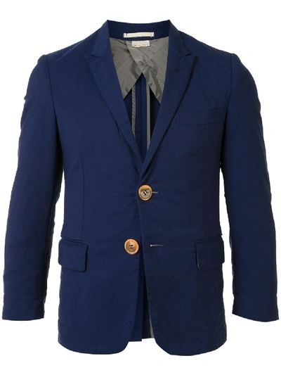 Pre-owned Comme Des Garçons Shrunken Suit Jacket In Blue