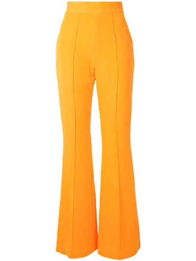 Alex Perry Leighton High-rise Flared Trousers In Orange