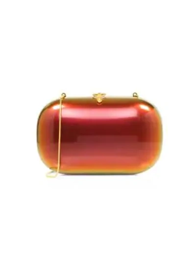 Jeffrey Levinson Elina Plus Gloss Clutch In Sunset