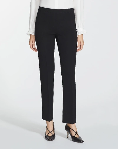 Lafayette 148 Petite Finesse Crepe Bleecker Trouser In Black