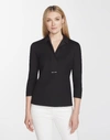 LAFAYETTE 148 SWISS COTTON RIB MAGDA TOP