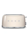 Smeg 50s Retro Style Four-slice Toaster In Cream