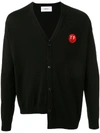 Ports V Logo Patch Asymmetrical Cardigan In Black
