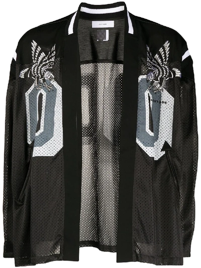 Facetasm Mesh Panelled Sports Jacket In Black