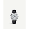 JAEGER LE COULTRE Q1538420 MASTER STAINLESS STEEL AND LEATHER WATCH,757-10001-Q1538420