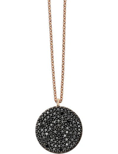 Astley Clarke Icon 14ct Rose-gold And Black Diamond Pendant In Rose Gold