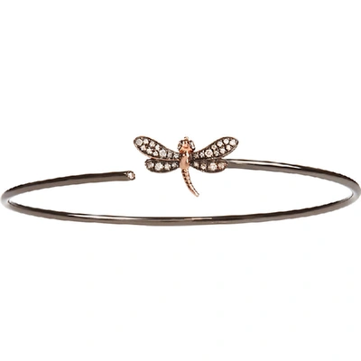 Annoushka Dragonfly 18ct Yellow-gold And Diamond Bangle In Nero