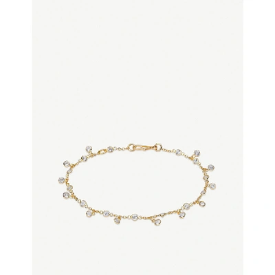 Annoushka Nectar Jasmine Droplet 18ct Yellow-gold And White Sapphire Bracelet In Nero