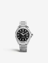 TAG HEUER WOMENS SILVER/BLACK WAY1110. BA0910 AQUARACER STAINLESS STEEL WATCH ONE SIZE,757-10001-WAY1110BA0910