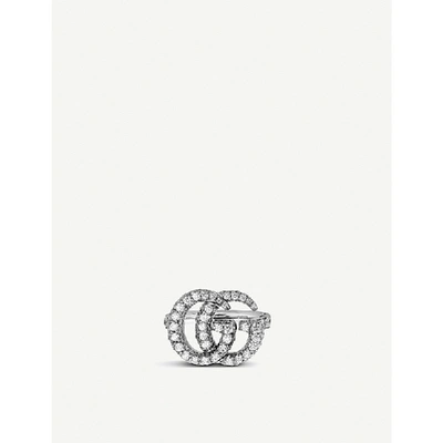 Gucci Gg Running 18ct White-gold And Diamond Ring