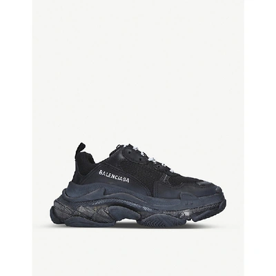 Balenciaga Triple S Suede And Mesh Trainers