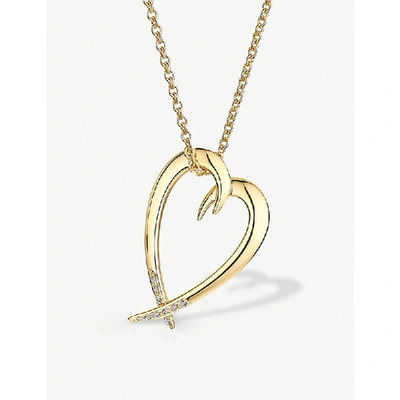 Shaun Leane Heart Gold-vermeil And Diamond Necklace