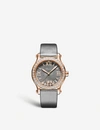 CHOPARD CHOPARD WOMENS ROSE GOLD 274808-5014 HAPPY SPORT 18CT ROSE-GOLD AND DIAMOND WATCH,12628372