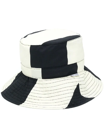 Sunnei Abstract-print Bucket Hat In White
